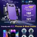 VANMASS Phone Holders for Your Car 2026 Ultimate Phone Mount Military-Grade Windshield Dashboard VentNewest Best Strongest Cell Phone Car Mount for iPhone 16 Pro Max 15 Samsung Android,Purple