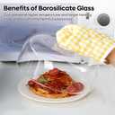 10 inch Glass Microwave Splatter Cover, 5" Extra Tall Microwave Plate Cover for Food, All Glass, BPA-Free & Non-Plastic, Dishwasher Safe