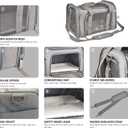 Henkelion Large Cat Carriers Dog Carrier Pet Carrier for Cats Dogs Puppies up to 25Lbs, Big Dog Carrier Soft Sided, Travel Puppy Carrier - Large - Grey