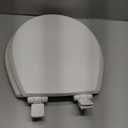 Mayfair Cassel Slow Close Toilet Seat, Easy Clean, Non Slip Premium Wood Seat, Easy Install, Made in USA, Round, White