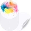 TaoBary 60 Pack Watercolor Paper Round 250 GSM Cold Pressed Watercolor Paper 12 Inch Diameter Ideal for Most Wet and Dry Media, Ideal for Beginners, Artists and Specialists