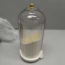 Toothbrush Holders with Cover, Drainage Rotating Electric Toothbrush Organizer, 3 Slots Tooth Brush Holder for Bathroom Counter, Transparent