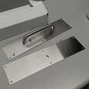 Sumnacon 1 Set 16" Stainess Steel Door Handle Pull & Push Plate - Heavy Duty Silver Gate Handle Bar for Home/Office/Warehouse/Public,Suitable of Wooden/Composite Door with Screws,Brushed