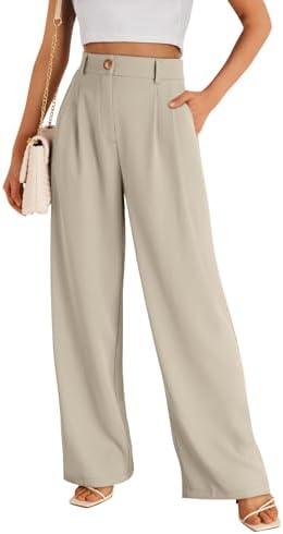 LILLUSORY Wide Leg Dress Pants Women's High Waisted Dressy Trousers XS