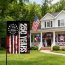 250 Anniversary Usa Garden Flags for Outside,250 Anniversary USA Flag 1776-2026 Semiquincentennial Commemorative Patriotic Yard Sign 4th of July Decorations 250 Year of Freedom Banner Double-Sided Waterproof Garden Flag with Stars Stripes 250 Year American Flag 12x18 Inch