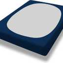 PureFit Stretchy Box Spring Cover - Elastic Fitted Wrap Around 4 Sides, Wrinkle & Fading Resistant, Queen Size, Navy