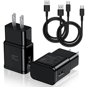 Type C Charger Fast Charging, 2 Pack USB C Android Phone Wall Charger Block & 3ft Charge Cable Cord, for Samsung Galaxy S8 / S9 / S10 Plus Active S10e, S20 / S21 Ultra Plus, Note 8 9 10, Pixel 3 etc