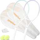 MBFISH Tennis Rackets - Super Value Set with Pre-Strung, Comfortable Handle, 27'' Tennis Racquet for Beginner, Includes 4 Tennis Balls, 2 Overgrips and 2 Tennis Bag