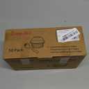 5oz Foil Ramekins with Lids 50 Pack,Free-Air Aluminum Foil Cupcake Liners Muffin Cups,Disposable Muffin Tins Jumbo Cupcake Baking Cups Muffin Pans for Custard Creme Brulee,with 50 Spoons-Black