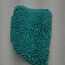 OLANLY Soft Chenille Bathroom Toilet Lid Cover, Machine Washable Seat Covers, 17.5x15, Stays in Place Rubber Backing, Fits Most Round, Elongated and Oblong Lids, Accessories Decor, Teal