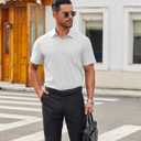 COOFANDY Men's Short Sleeve Button Down Shirts Casual Dress Shirts for Men Untucked Shirt with Pocket (White, XXL)