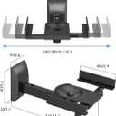 suptek Large Dual Side Clamping Bookshelf Speaker Wall Mounting Bracket for Large Surrounding Sound Speakers, Hold up to 55lbs Black SPM201LB