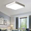 Ganeed LED Flush Mount Ceiling Light,15.7 inch 36W Modern Ceiling Lamp Square,6500K Cool White Lighting Fixture for Living Room/Kitchen/Bedroom/Dining Room,White