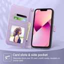 ULAK Compatible with iPhone 13 Pro Max Wallet Case for Women with Credit Card Holders, Designed Flip PU Leather Kickstand Shockproof Protective Cover for iPhone 13 Pro Max 6.7 inch, Blossom