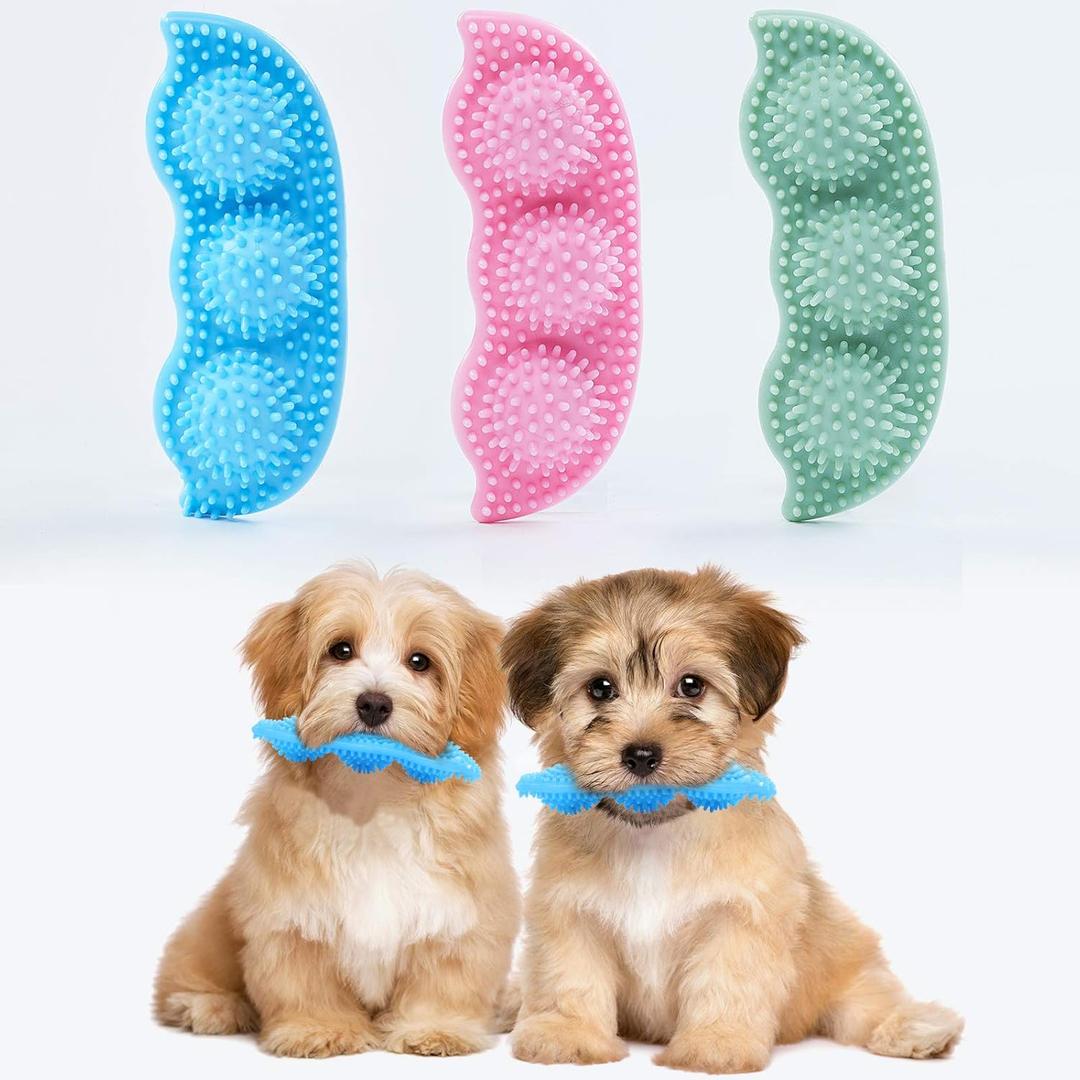 Hurray 3 Pack Puppy Chew Toys for Teething Puppies, Puppy Teething Toys, 360 Clean Pet Teeth & Soothe Pain of Teeth Growing, Puppy Toys Small Dogs & Medium Dog Suitable - Up to 18 lbs