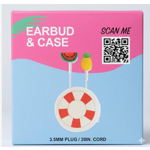 Wired Earbuds W/Case Pack Of 5