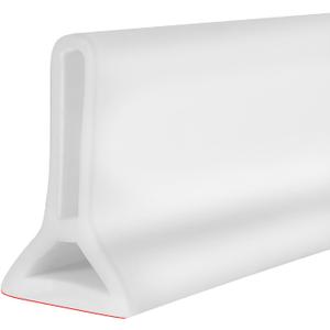 98" Collapsible Shower Threshold Water Dam Shower Water Stopper Barrier Keeps Water Inside Threshold Dry and Wet Separation Suitable for Bathroom Kitchen Sink Bathtub and More