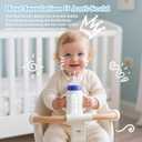 4-Pack Silicone Sleeves for Lansinoh Glass Bottles 5 oz-Starry Sky Design Baby Bottle Holder with Handles,Protectors for Lansinoh Natural Wave Glass Bottles, Anti-Scald Feeding Supplies (Black+Dark Grey+White+Dark Green)