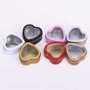 15 Pcs Metal Tins Jar 2 OZ Empty Heart Shaped Tins with Clear Window Lid for Candle Jars Art Crafts Candies Party Favors (White)