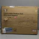 yeyeeyyee Wide Stadium Seats with Back Support, Exclusive Sofa Style Design Extra Thick Bleacher Chairs with Back and Cushion, 6 Reclining Positions - Ultimate Comfort for Sports Events (Grey, 25")