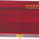 1Pc Wooden Coin Box for Collectors Portable Coin Holder Storage Case with Buckle Closure for Commemorative Coins Slots Home Decor Coin Enthusiasts