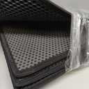 Pieviev Cat Litter Mat Double Layer Waterproof Urine Proof Trapping Mat 1 Pack (Black, 24x15 Inch (Pack of 1))