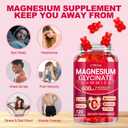 Magnesium Glycinate Gummies 600mg, Sugar Free Magnesium Gummies for Adults, EXP: 05/10/2028