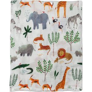 Loulou Lollipop Soft Baby Swaddle Blanket Muslin Wrap Receiving Blanket for Newborn to Toddler Girl and Boy, Large 47 by 47 - City - NYC