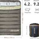 BISINNA Double Sleepinag Bag for Adults Two Person Queen Size Camping Sleeping Bag for All Season Backpacking Hiking Cold Weather with Compression Sack