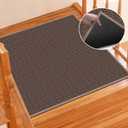 GOYLSER Rubber Stair Landing Rug, Indoor Stair Landing Mat for Wooden Steps Skid Resistant Stair Floor Mat, Rubber Backed Step Matching Mat, Light Brown, 31"x31" (2'7" x 2'7")