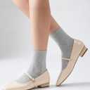 Womens Mary Jane Flats Closed Square Toe Ballet Flat Dressy Comfortable Slip on Shoes, 6