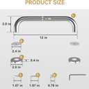 AmazerBath Shower Grab Bars for Bathtubs and Showers, Handicap Grab Bars for Shower Anti Slip, Shower Grab Bars for Senior for Wall Stainless Steel, Holds up to 500LBs, 12" L x 1" D, Brushed Nickel