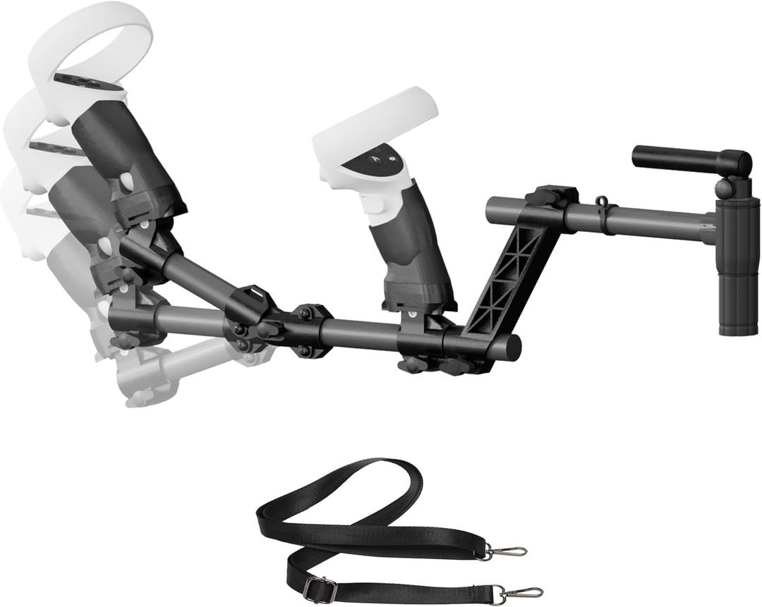 Gun Stock for Quest 2, Compatible with VR Quest2 Controller Grips for Enhance Stability and Control Magnetic Stock Rifle Adapter (Black for Quest2)