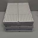 SNSLXH 5 Pack Stackable Closet Storage Basket, Multifunctional & Foldable Closet Organizer for Bathroom Kitchen Laundry Room Wardrobe Storage, Space-Saving Clothes Storage Drawer Organizer, White