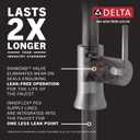DELTA FAUCET 577-MPU-LHP-DST Bathroom Faucet-Less Handle Single Hole, Chrome