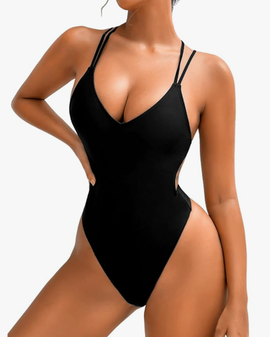 Sexy Swimsuit for Women,Backless Scrunch Butt High Cut Monokini,One Piece Cheeky Bathing Suit Beach Pool Party. Size Large
