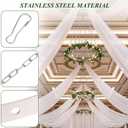24 Inch Ceiling Drapes Hanging Kit, Stainless Steel, for 6 Panels