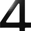 Large 10-Inch Floating House Number - Upgraded Anti-fade Modern Address Number - Perfect for Home/Office or Business/Elegant Black/Number 4