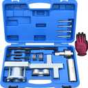 Crankshaft Pulley Remover Install Tool Kit, Compatible with Jaguar Land Rover 3.0 V6 5.0 V8, Replace 303-1437 303-1438 303-1439 303-1440 303-1441, Crankshaft Damper Remover Puller
