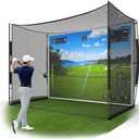 Haokelball Golf Practice Net 10x8FT Driving Hitting Net & Simulator Cage