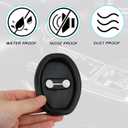 3 x lasuroa 4pcs Silicone Car Door Latch Covers, Universal Door Cushion Slam Stopper Strike Protective Lock Guard Protector for Noise Reduction & Shock Absorber Fits Most Cars SUVs Trucks (Black)