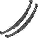Trailer Leaf Spring, 4 Leaf 2500lb Double Eye Leaf Springs for 5000lb Trailer Axle, 25-1/4"L, 1.75" Width, 3” Free Open of Leaf Spring, Replace for SW4 / UNA218 / PR4 / 9150016 / 93181, 2 Pieces
