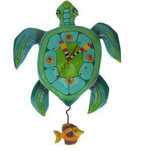 Allen Designs P1858 Whimsical Turtle Pendulum Wall Clock Sup Dude?