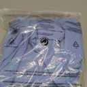 Milarlv Scrub Shirt for Men Lab Medical Polo Nursing Doctor Stand Up Collared Long Sleeve Medicine Work Top Blue, Size S