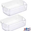 [2 PACK] UPGRADED DA97-06419C Refrigerator Door Bin Shelf Right Compatible with Samsung Refrigerator Door Shelf Parts DA63-04314 DA63-04316 AP4567198 RFG293HARS RFG297HDRS RFG298HDRS Door Shelf (2 PACK DA97-06419C Refrigerator Door Bin)
