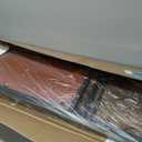 4 Tier Folding Shelf with Wheels, Wood and Metal Bookshelf, no Assembly Foldable Storage Shelves, Vintage Storage Rack for Living Room, Bedroom, and Home Office