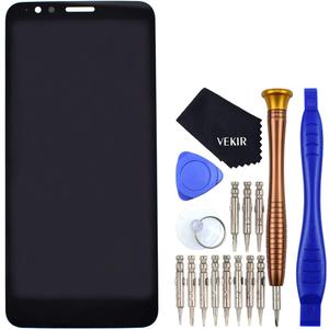 Moto E 6th Gen LCD Display Touch Digitizer Glass Screen Assembly Replacement for Motorola Moto E6 Black(No Frame)