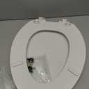 KOHLER Stonewood Quiet-Close, Elongated Toilet Seat Soft Close, Durable Wood, Easy Installation, Universal Fit, Home Essentials, White Finish, K-20466-0