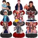 9 Pcs TV Series Theme Party Decorations, Anime Characters Birthday Table Decorations, Honeycomb Base Party Ornamental, Suitable for Everyday Tabletop Decor and Party Table Arrangements.