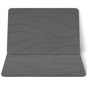 Stone Bath Mat 2 Pack, Diatomaceous Earth Mat Stone Drying Mat
